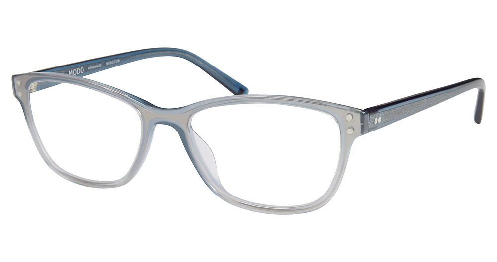 Modo 6606 round eyeglasses in Ice Blue/Silver