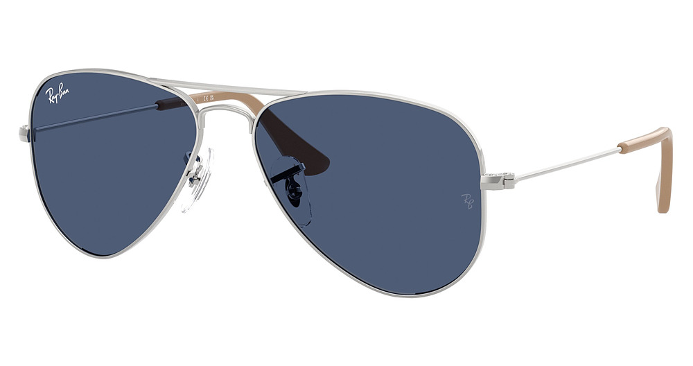 Ray-Ban RJ9506S JUNIOR AVIATOR sunglasses in Silver/Dark Blue