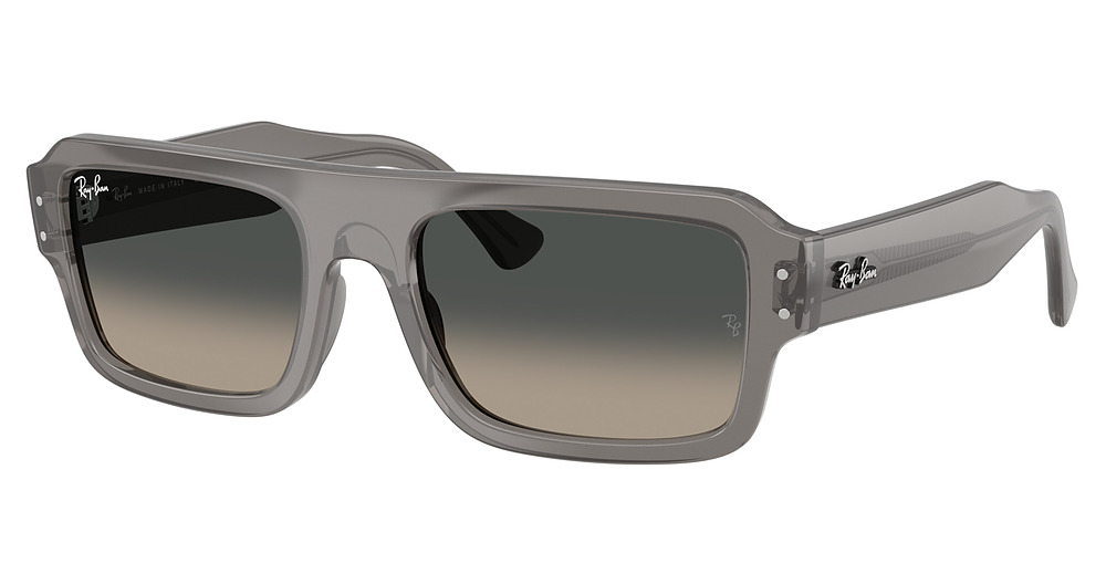 Ray-Ban RB4454F FLACKO rectangle sunglasses in Transparent Grey/Gradient Grey