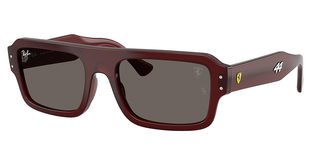 RED TRASPARENT / DARK GREY