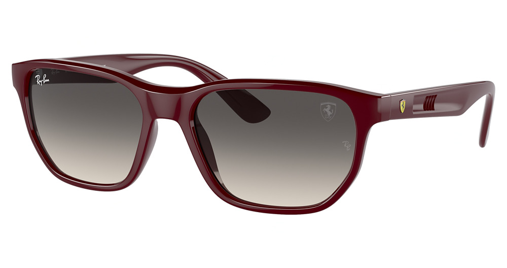 Ray-Ban RB4404M round sunglasses in Dark Red/Grey Gradient