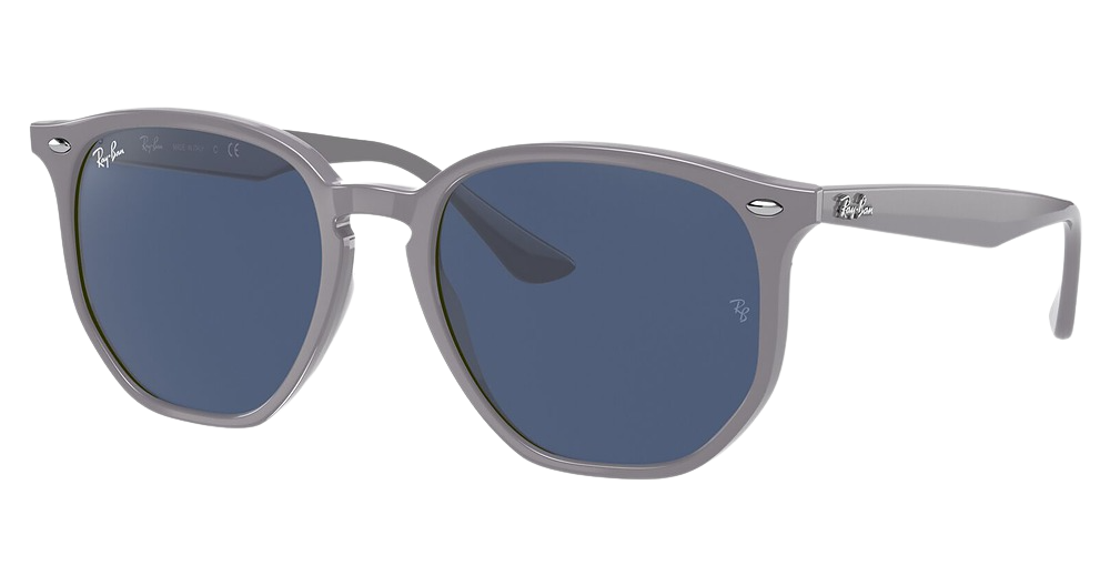 Ray-Ban RB4306F round sunglasses in Grey/Dark Blue