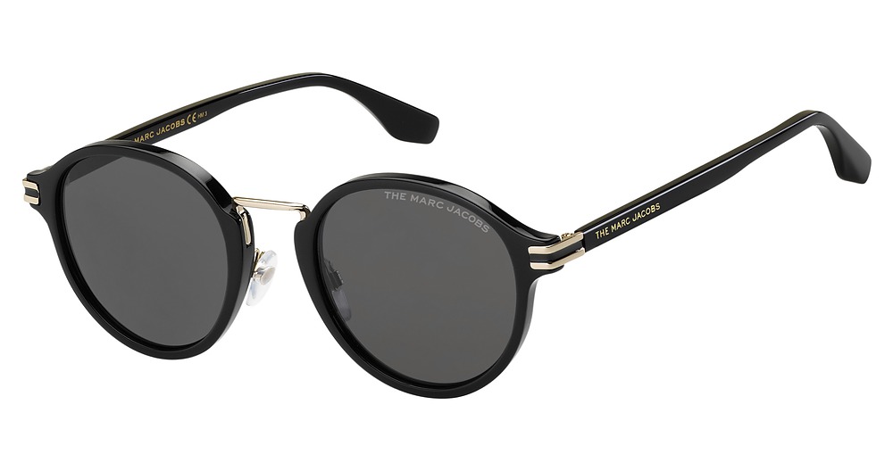Marc Jacobs MARC 533/S round sunglasses in Black Gold/Grey