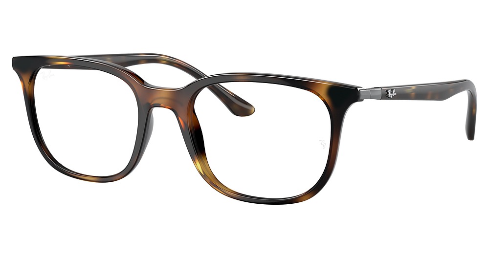 Ray-Ban RX7211F round eyeglasses in Havana