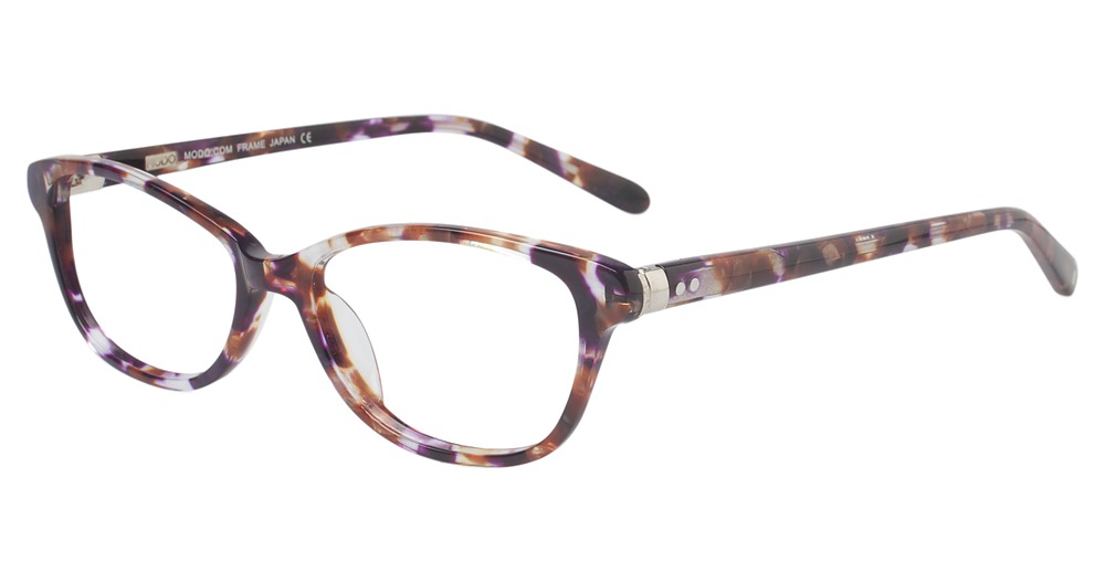 Modo 6517 round eyeglasses in Honey Marble