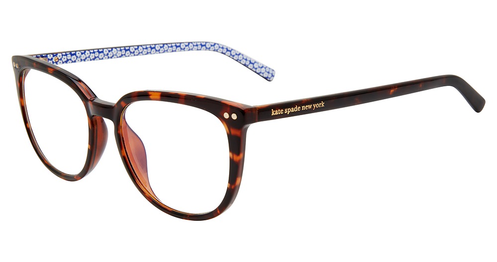 Kate Spade ALBI/BB rectangle eyeglasses in Havana