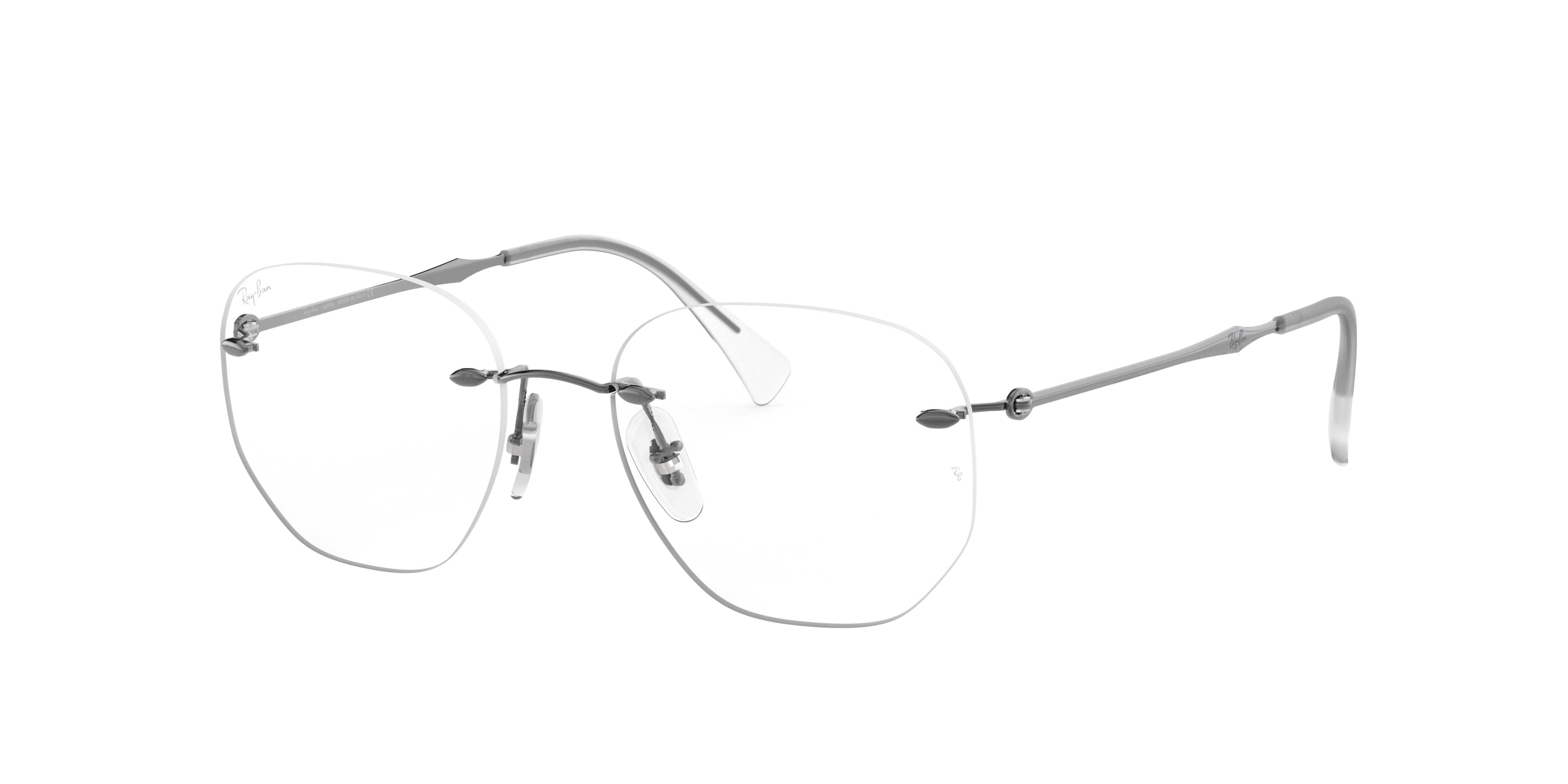 Ray-Ban RX8754 square eyeglasses in Gunmetal