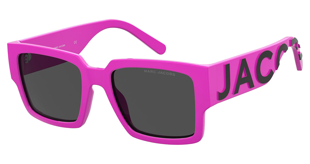 Marc Jacobs MARC 739/S rectangle sunglasses in Fuchsblk/Grey