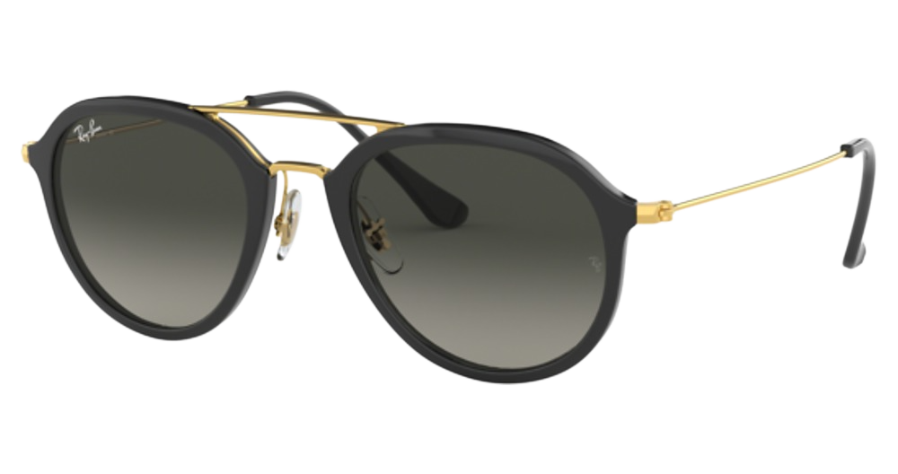 Ray-Ban RB4253 aviator sunglasses in Black/Light Grey Gradient Dark Grey