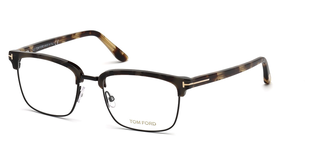 Tom Ford FT5504 irregular eyeglasses in Havana/Other