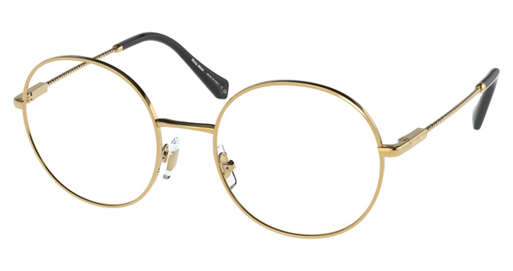 Miu Miu MU 53TV round eyeglasses in Gold
