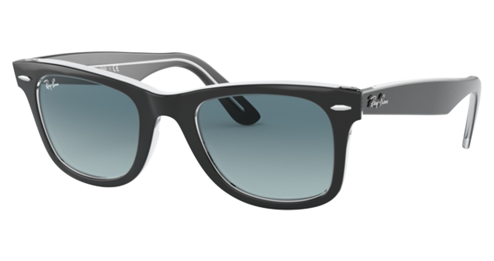 BLACK ON TRANSPARENT / BLUE GRADIENT GREY