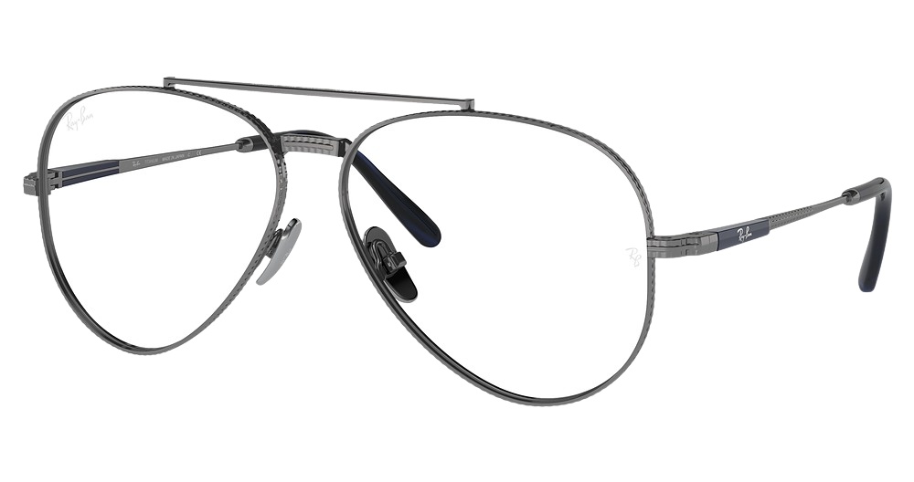 Ray-Ban RX8225V AVIATOR TITANIUM aviator eyeglasses in Gunmetal