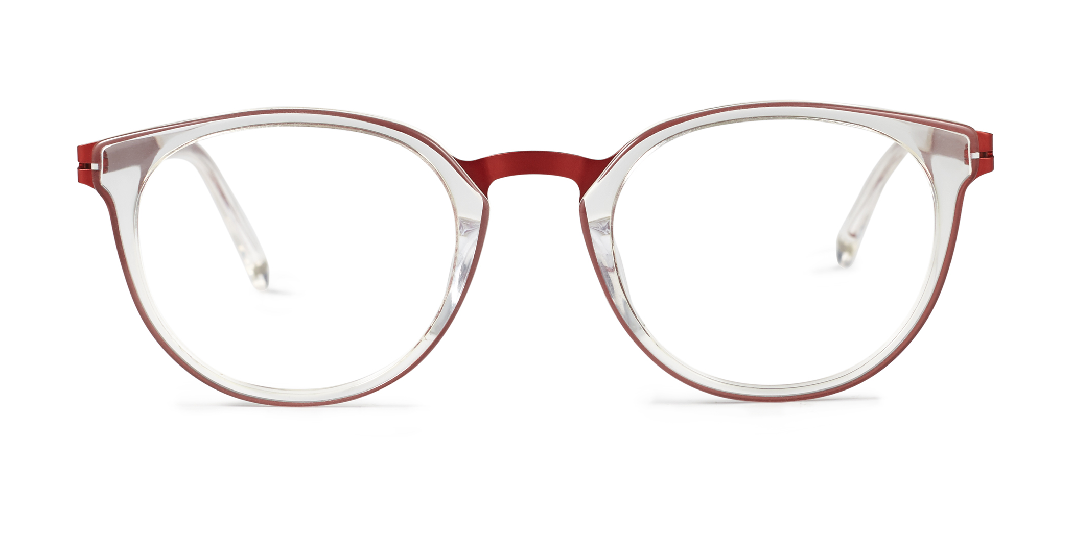 Modo 4509 cateye eyeglasses in Crystal/Red