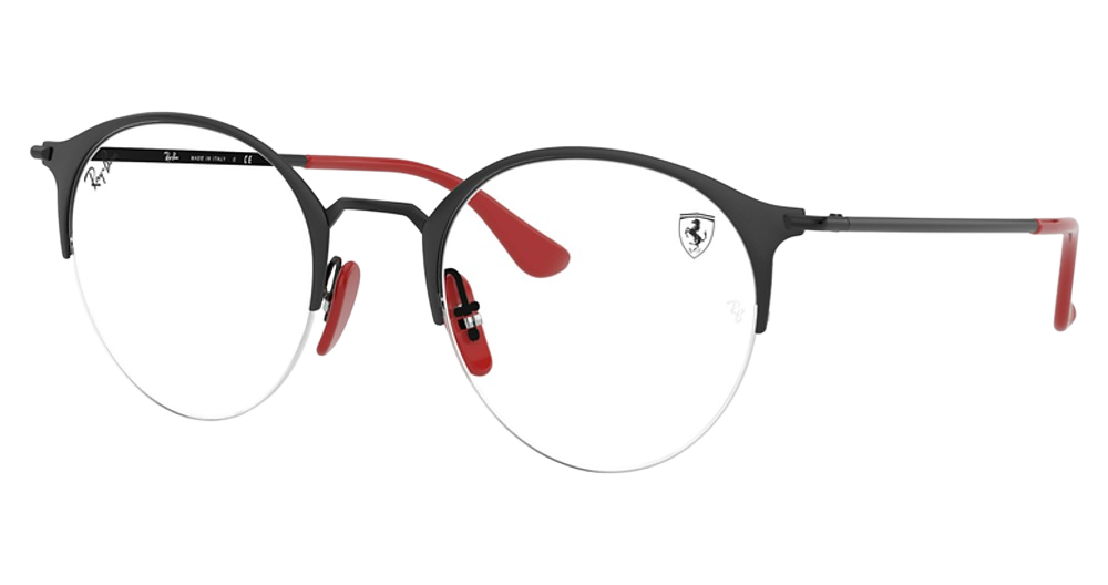 Ray-Ban RX3578VM round eyeglasses in Matte Black on Black