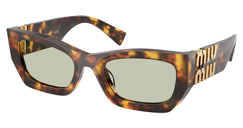 Miu Miu MU 09WS cateye sunglasses in Honey Havana/Green