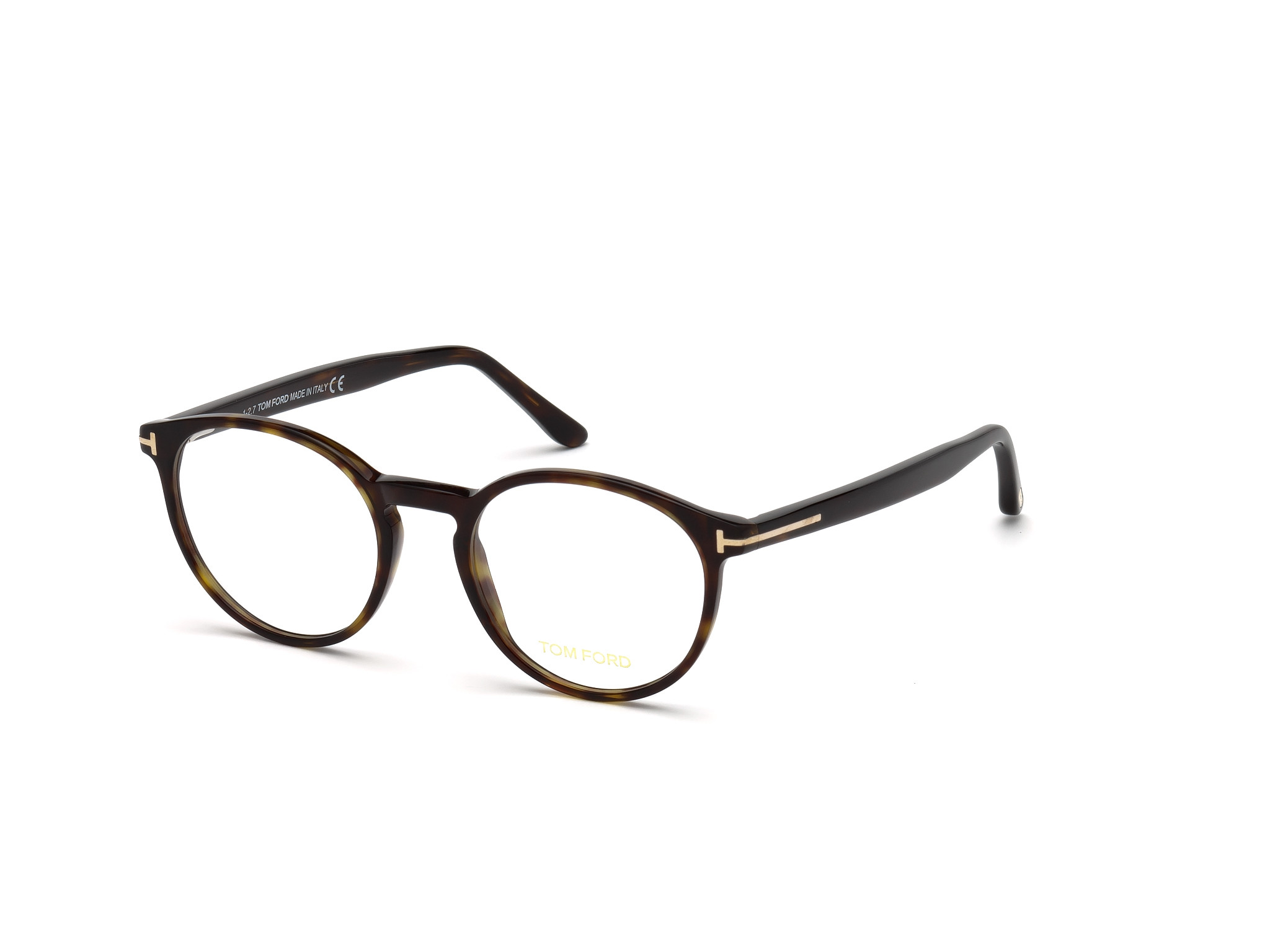 Shiny Classic Dark Havana, Shiny Rose Gold "t" Logo