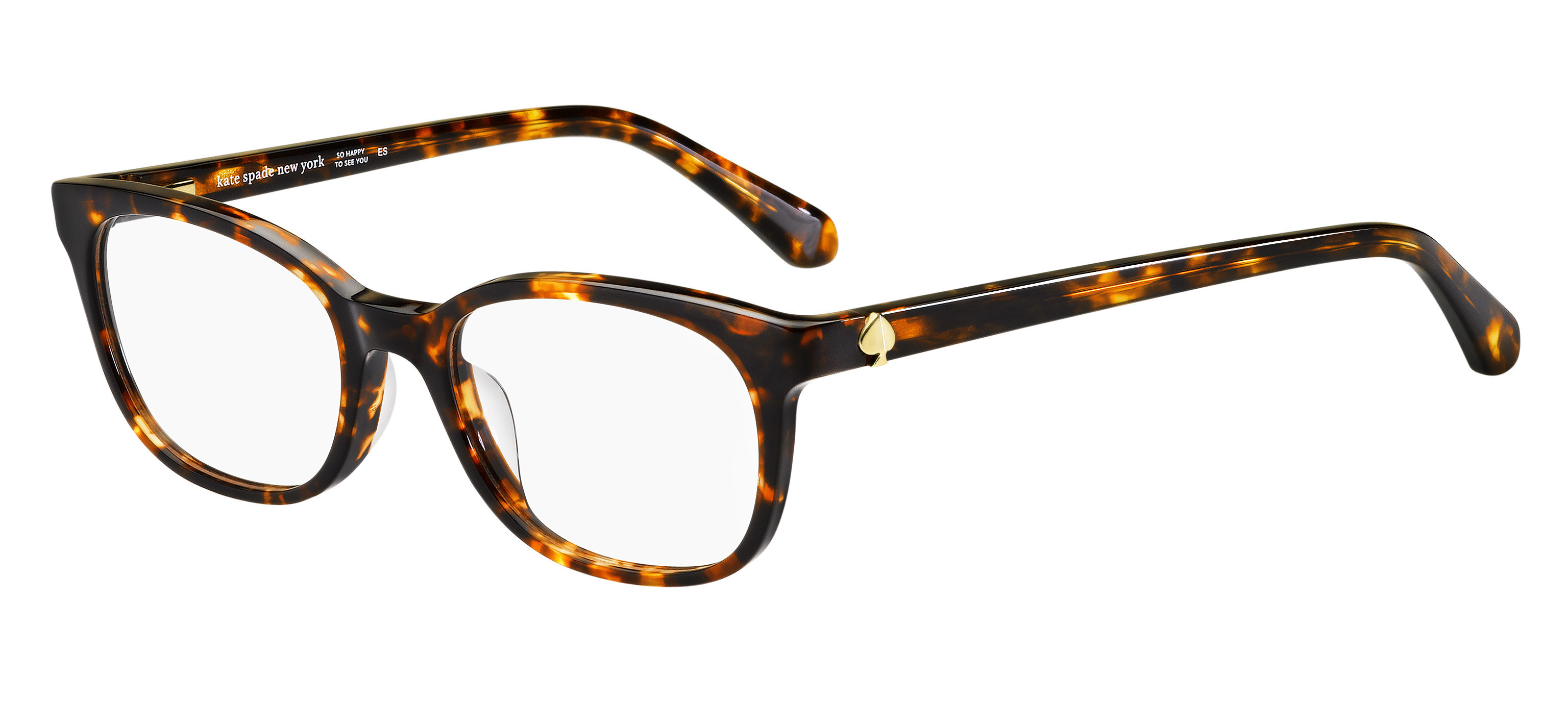 Kate Spade Luella rectangle eyeglasses in Dark Havana