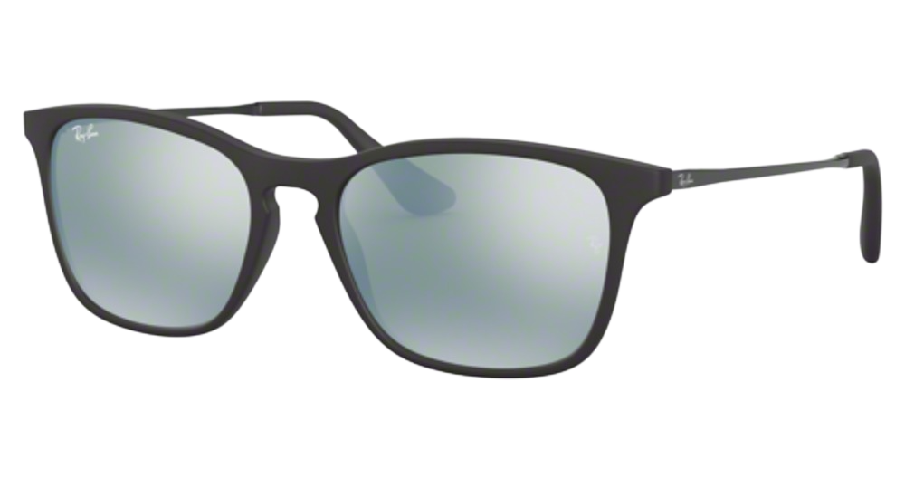 Ray-Ban RJ9061SF square sunglasses in Rubber Black/Grey Flash