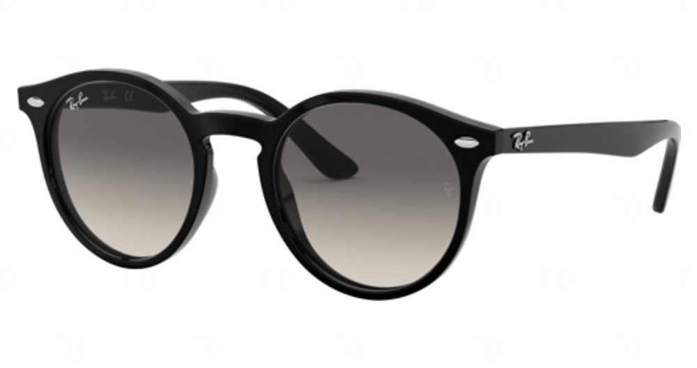 Ray-Ban RJ9064S round sunglasses in Black/Light Grey Gradient Dark Grey