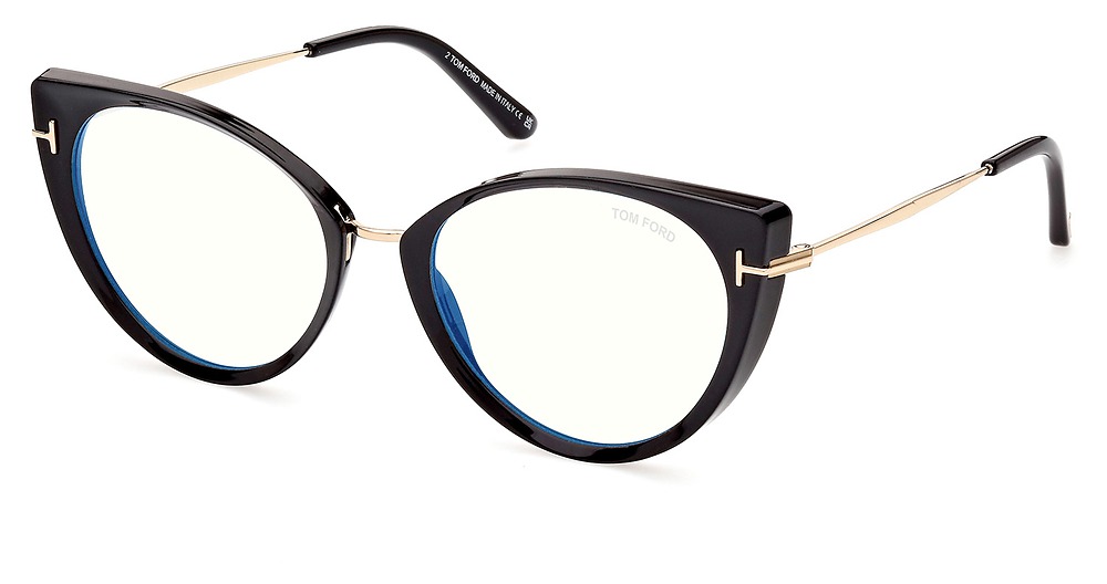 Tom Ford FT5815-B cateye eyeglasses in Shiny Black