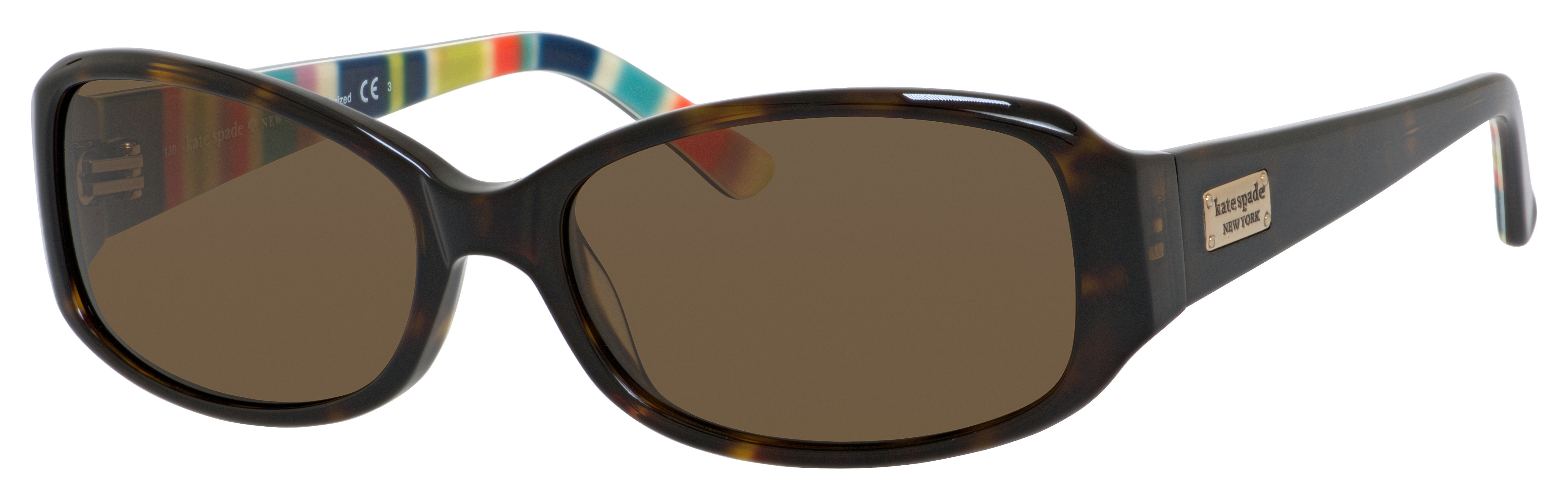 Kate Spade Paxton/N/s Us rectangle sunglasses in Tortoise Tripe (Vw Brown Polarized)