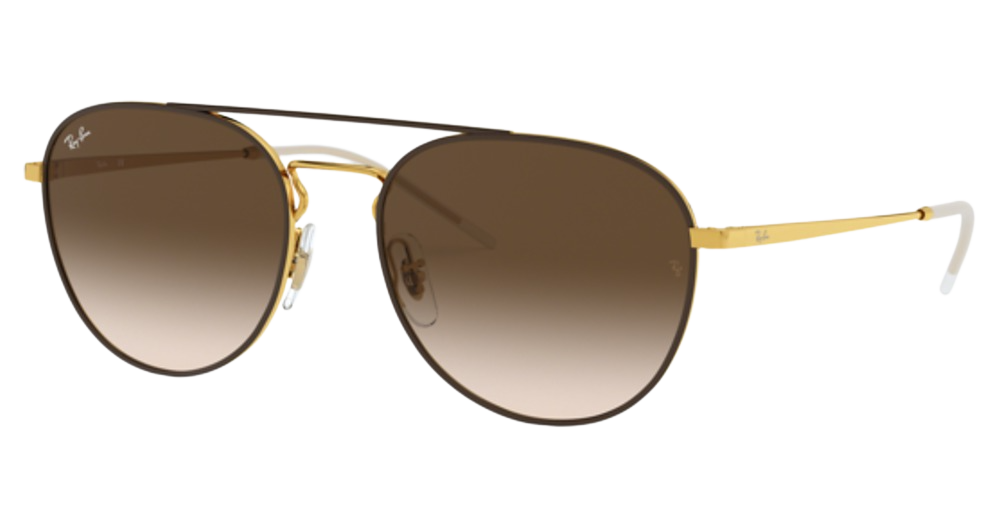 Ray-Ban RB3589 aviator sunglasses in Brown on Arista/Brown Gradient Dark Brown