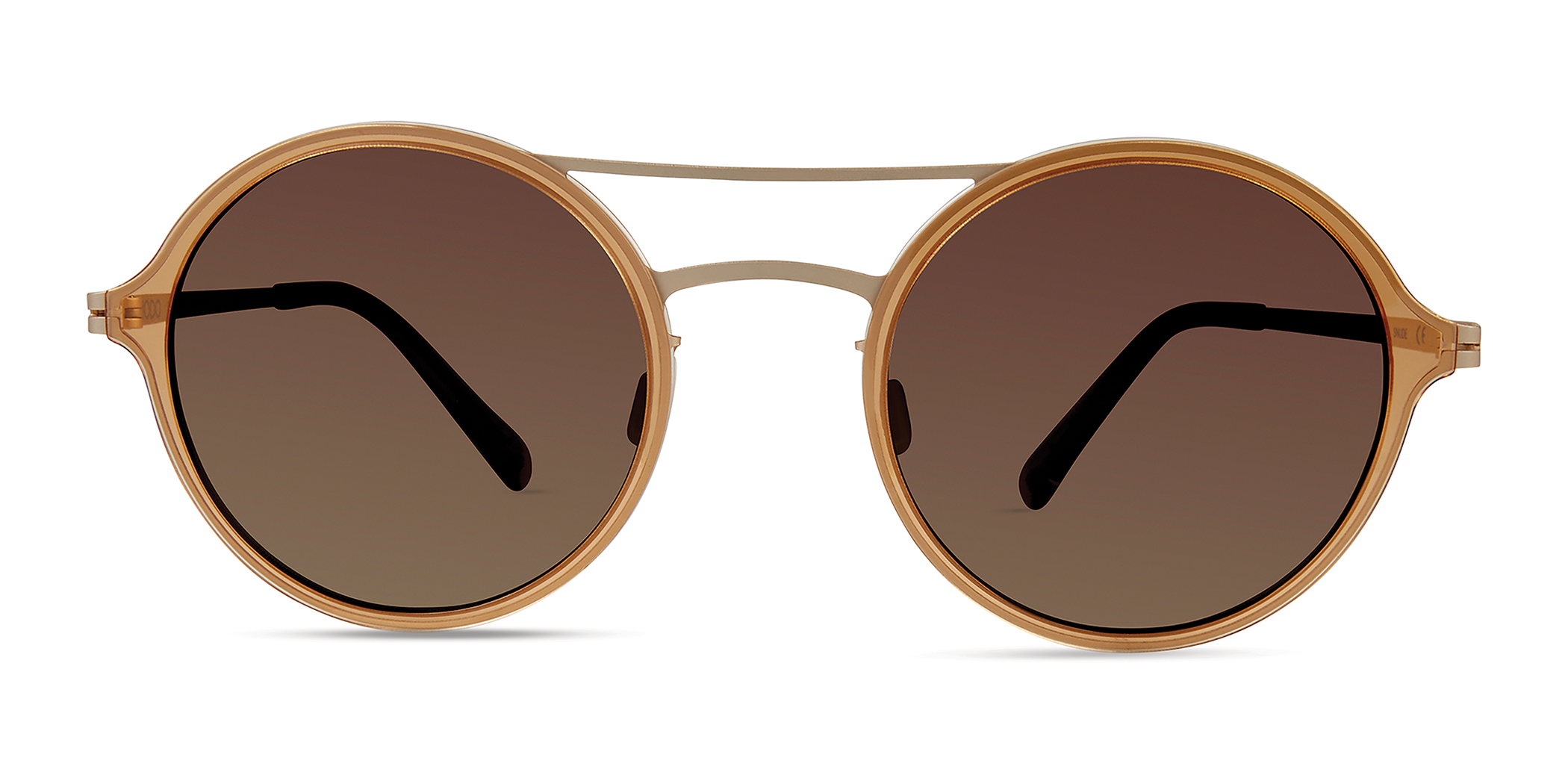 Modo 663 round sunglasses in Shiny Nude