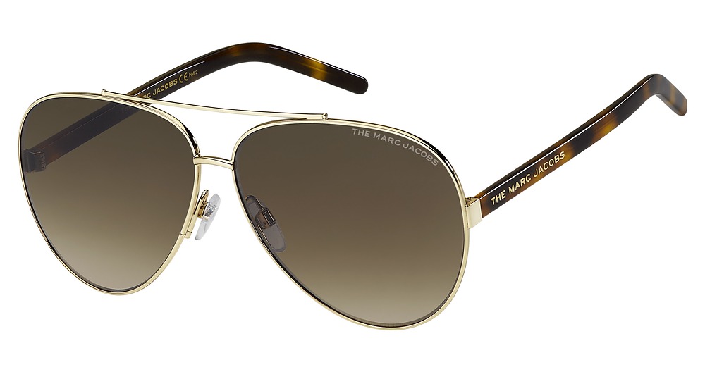 Marc Jacobs MARC 522/S aviator sunglasses in Gold Havana/Brown Gradient