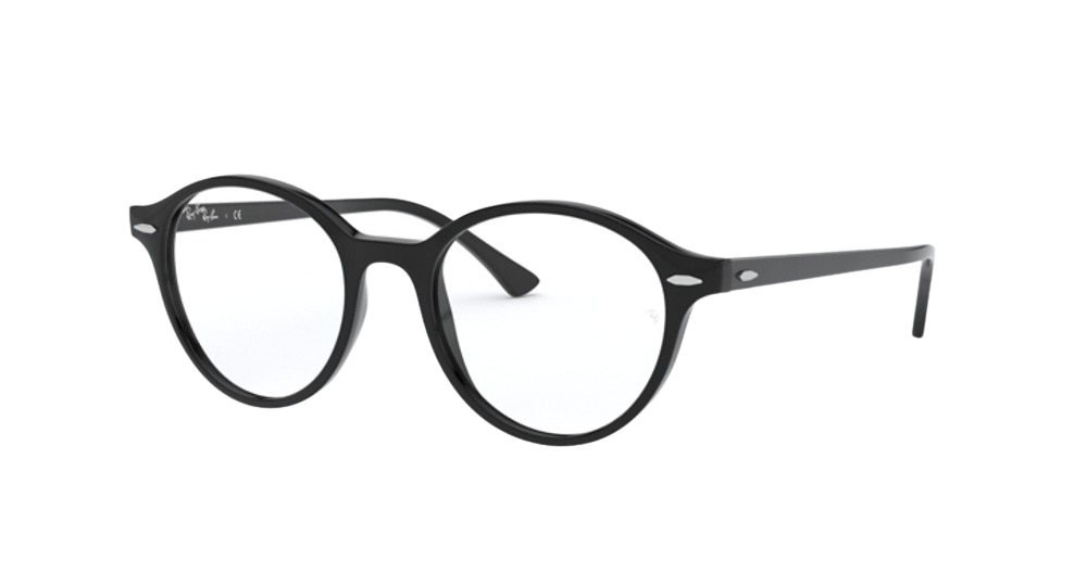 Ray-Ban RX7118 round eyeglasses in Black