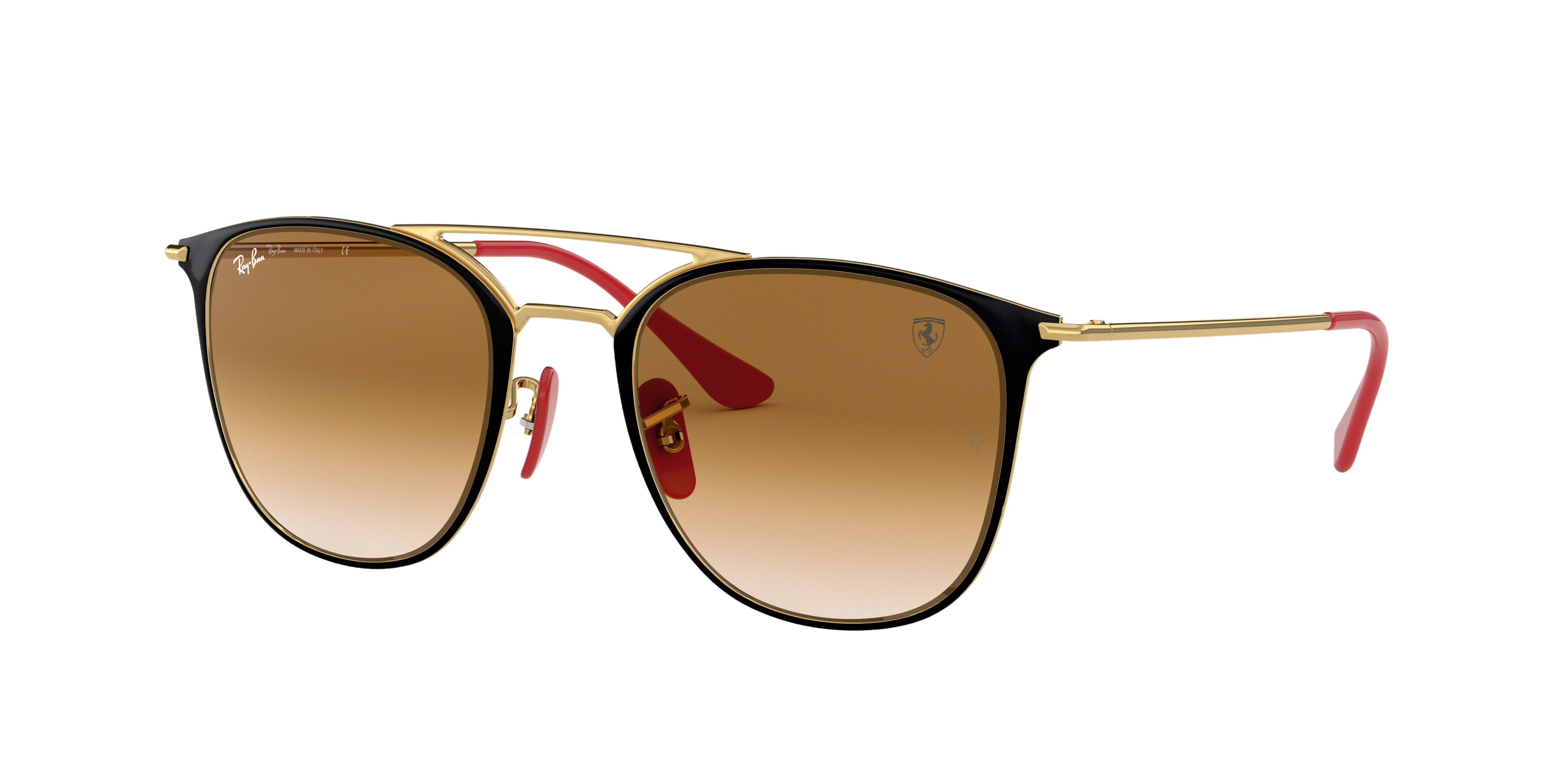 Ray-Ban RB3601M square sunglasses in Gold on Top Black