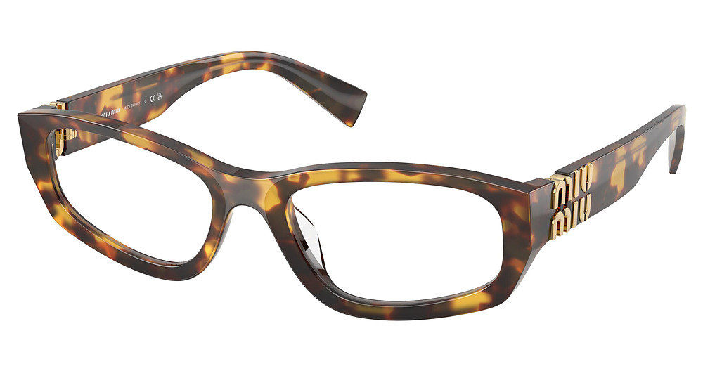 Miu Miu MU 04YV rectangle eyeglasses in Havana Honey