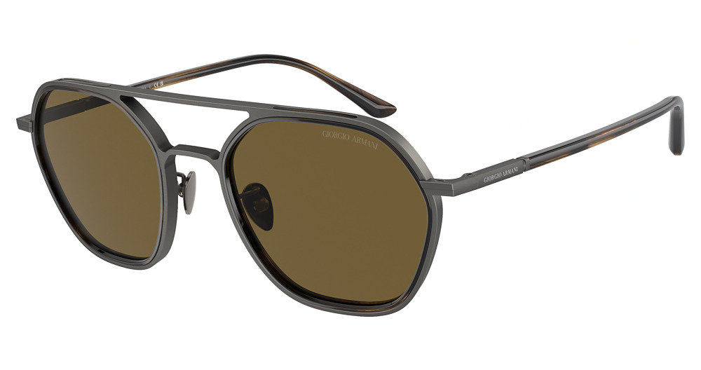 BRUSHED GUNMETAL / DARK BROWN