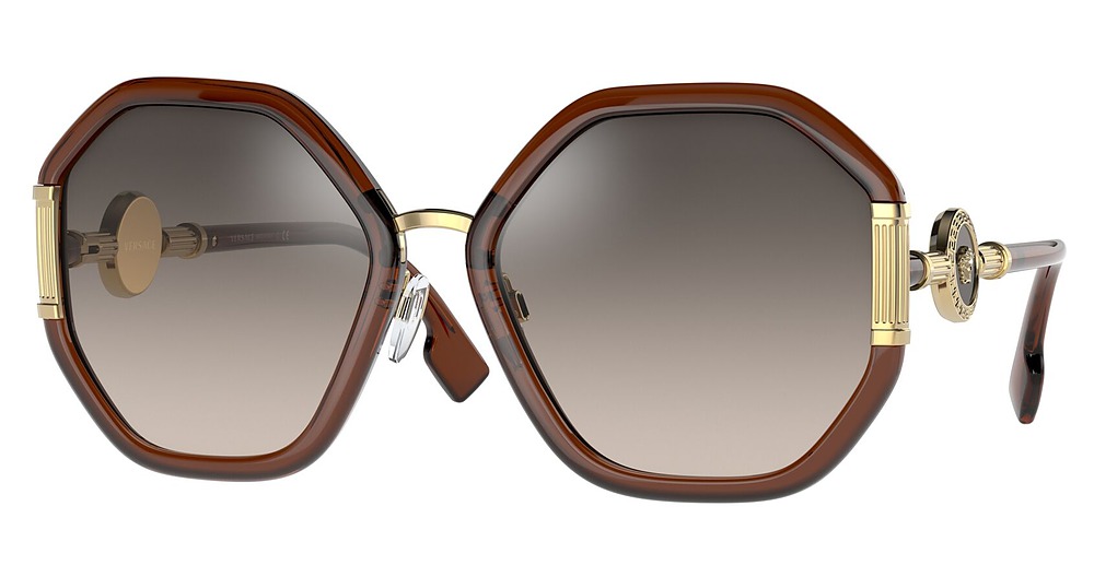 TRANSPARENT BROWN / BROWN GRAD GREY MIRROR SILVER