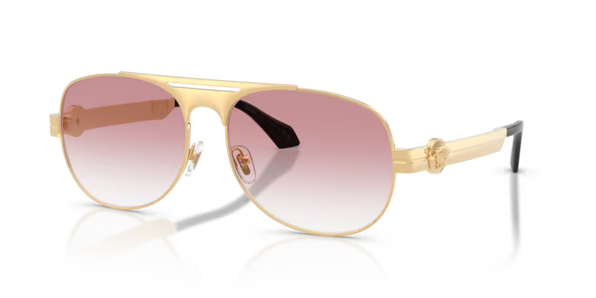 GOLD VERSACE / CLEAR GRADIENT PINK