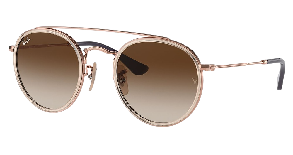 Ray-Ban RJ9647S aviator sunglasses in Light Brown/Gradient Brown