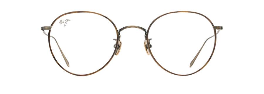 Antique Gold Matte with Brown Tortoise Eye Rim