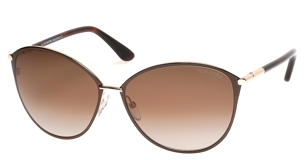 shiny rose gold / brown polarized