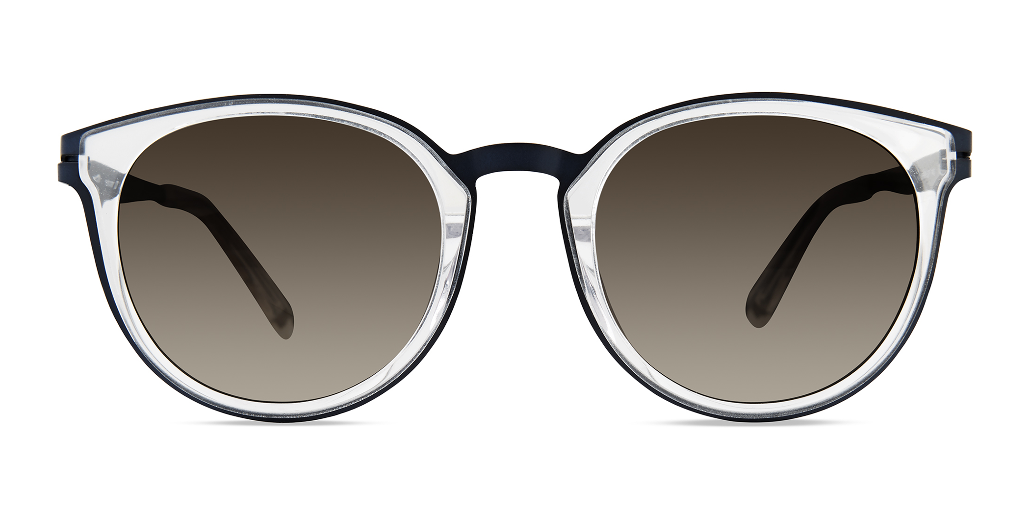 Modo 453 irregular sunglasses in Crystal/Navy
