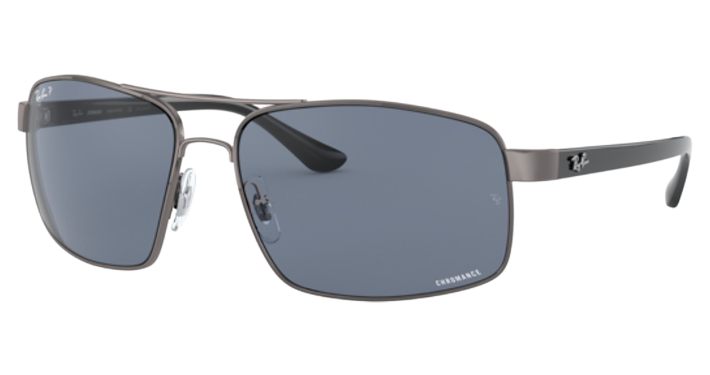 Ray-Ban RB3604CH aviator sunglasses in Gunmetal/Blue