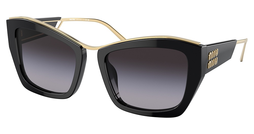 Miu Miu MU 02YS cateye sunglasses in Black/Grey Gradient