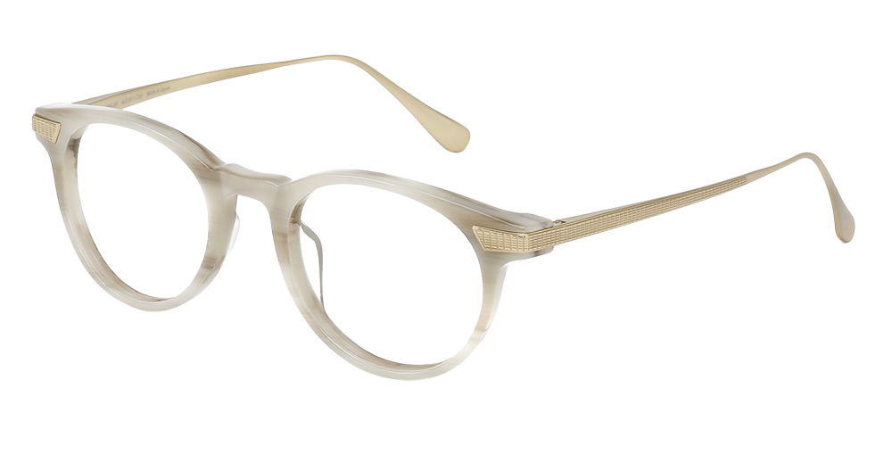 Sandstone Horn with Matte White Gold