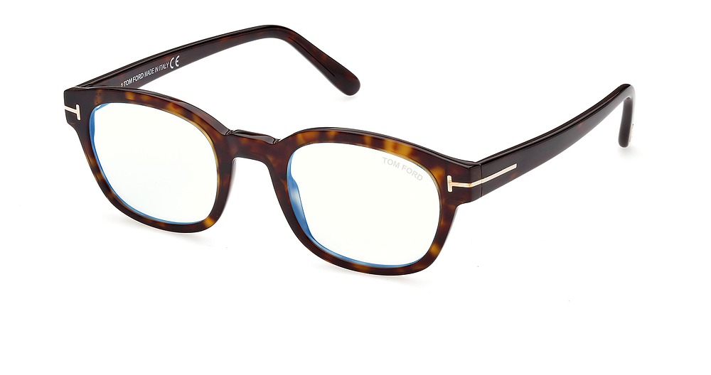 Tom Ford FT5808-B square eyeglasses in Dark Havana