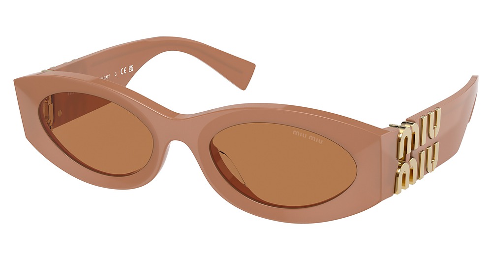 Miu Miu MU 11WS 0MU 11WS round sunglasses in Caramel/Brown