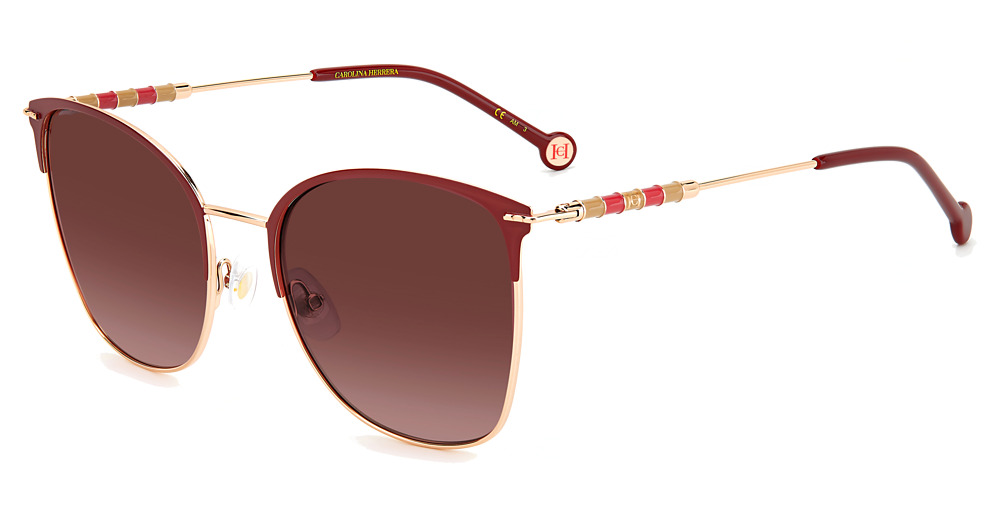 Carolina Herrera CH 0036/S cateye sunglasses in Burgundy Gold/Burgundy Shaded