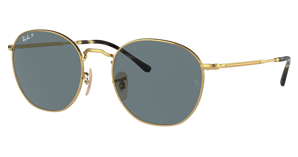 Ray-Ban RB3772F round sunglasses in Arista/Dark Blue Polarized