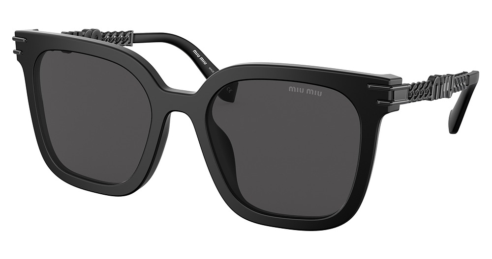 Miu Miu MU 13WS square sunglasses in Matte Black/Dark Grey