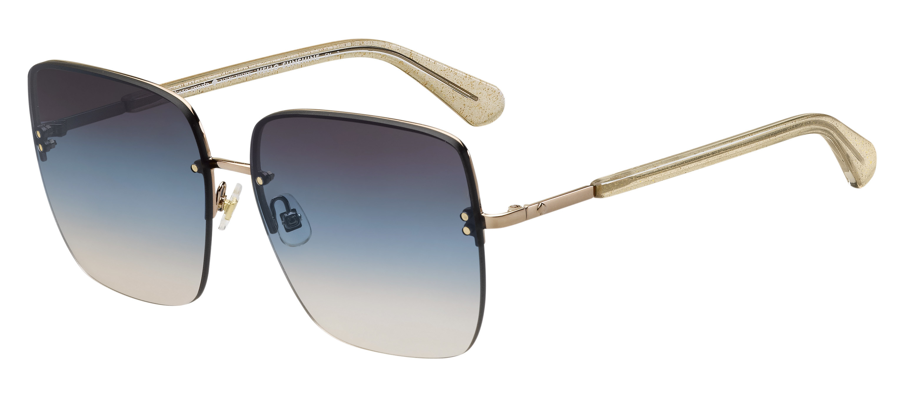 Kate Spade Janay/S square sunglasses in Beige D Glitter (98 Brown Teal)