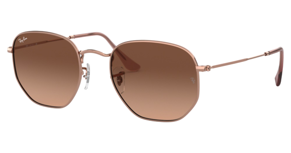 Ray-Ban RB3548N HEXAGONAL irregular sunglasses in Copper/Pink Gradient Brown