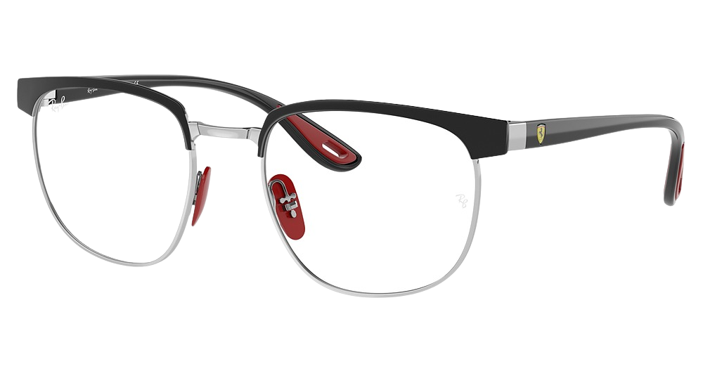 Ray-Ban RX3698VM round eyeglasses in Black on Silver